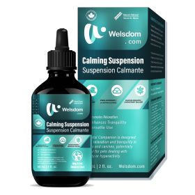 Welsdom Pets Calming Comfort Drops - 60mL | Natural Relaxation Supplement for Cats & Dogs | Reduces Anxiety & Stress | Supports Mental Well-Being & Di