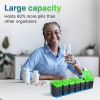 Extra Large Weekly Pill Organizer 2 Times a Day Green Blue XL Pill Case Am Pm Big Pill Box 7 Day Oversized Daily Vitamin Organizer Jumbo Supplement Di