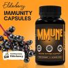 Immune Support Supplement Elderberry Capsules with Vitamin D3 Vitamin C and Zinc for Immune Support Immune Boosters for Adults