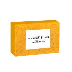 100g Turmeric Kojic Acid Soap with Lemon Granules Exfoliating Scrubbing Skin Lightening Body Care Jabón Con Ácido Kojico Y Témor (Smell: 100gX1)